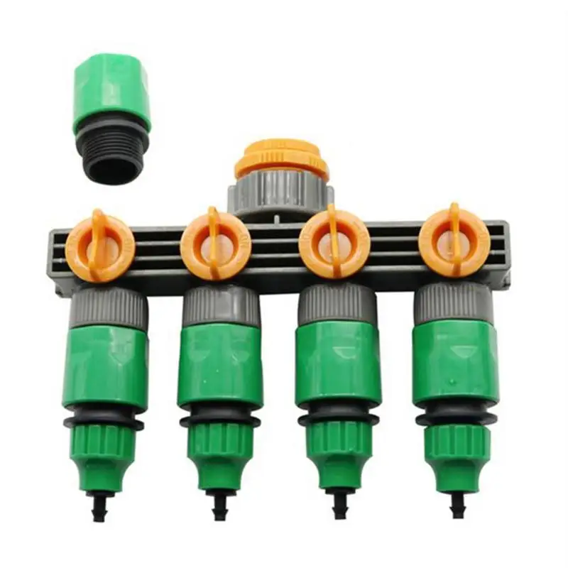 

Gardening Household Pipe Plastic Four-Way Splitter Irrigation Hose Controller Shunt Watering Joint Outlet