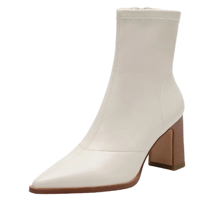 

Dilalula офисные женские ботильоны для женщин осень-зима элегантные зрелые лаконичные туфли с острым носком на высоком каблуке женские Новое п...