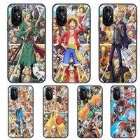 2022 one piece exquisite clear phone case for huawei honor 20 10 9 8a 7 5t x pro lite 5g black etui coque hoesjes comic fash d