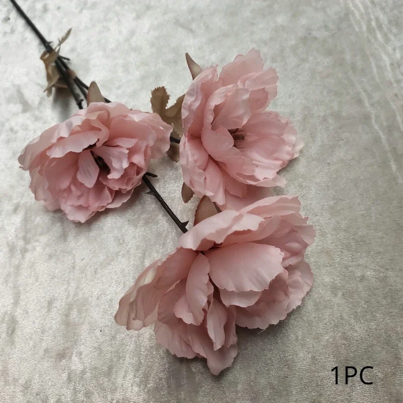 

Искусственные цветы пионы шелк 9 шт