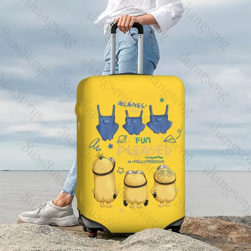 Забавный аниме с принтом утолщенный чехол для багажа эластичный пылезащитный на