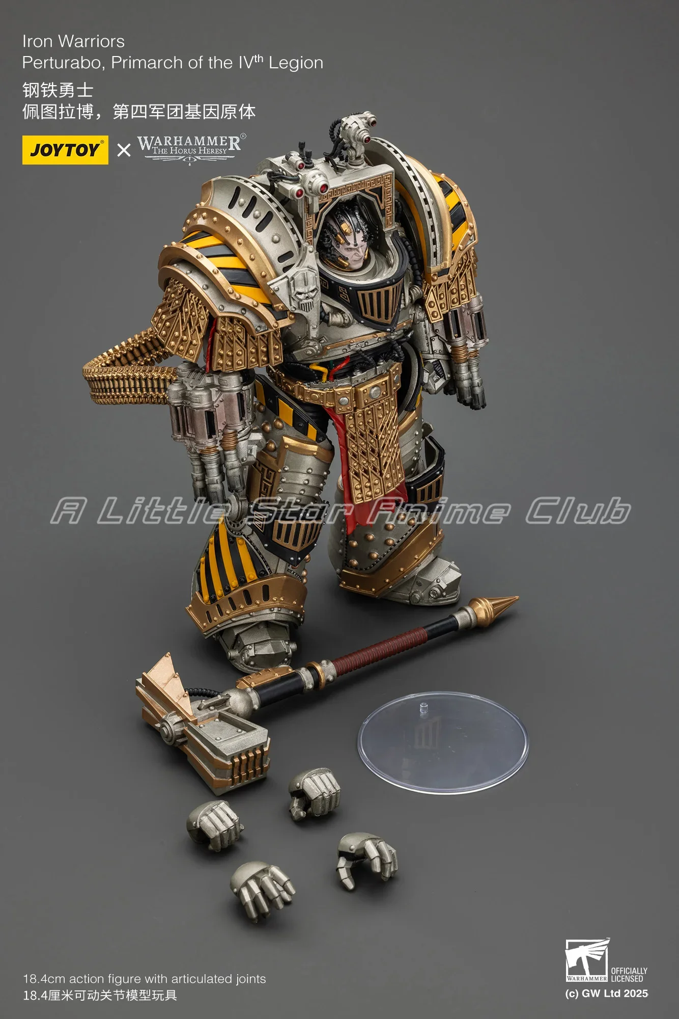 Фото Предзаказ: Фигурка JOYTOY Warhammer The Horus Heresy Iron Warriors Perturabo, Примарх LV-го легиона, масштаб 1/18, модель для коллекционирования №2