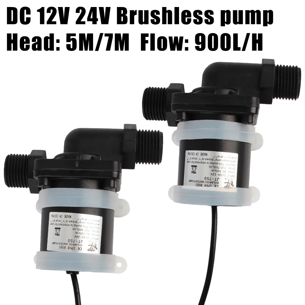 

Micro Submersible Water Pump DC 12V 24V Water Heater Shower Floor Heating Booster Pump Brushless Solar Motor Water Pump