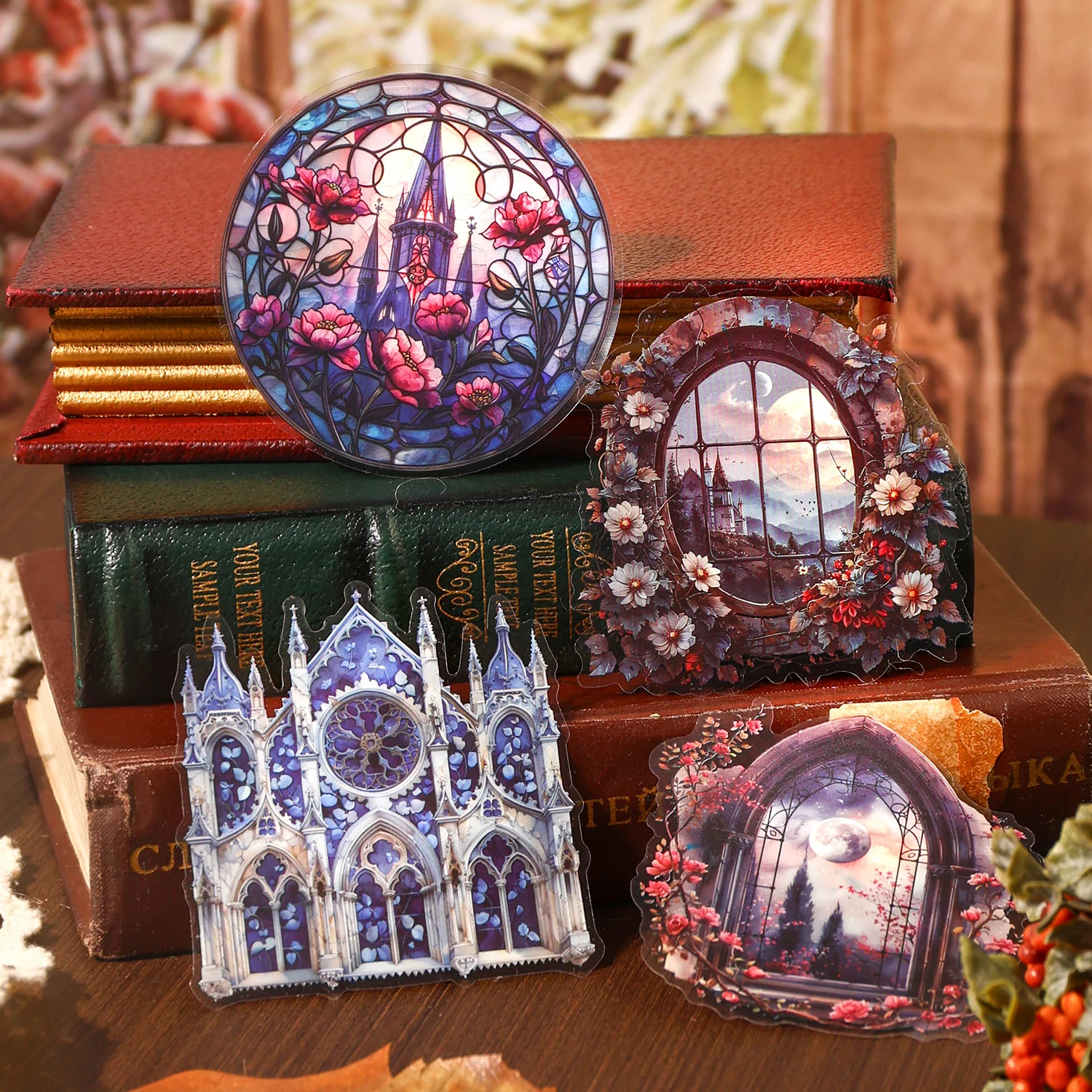 8 шт./партия декоративные наклейки в стиле ретро