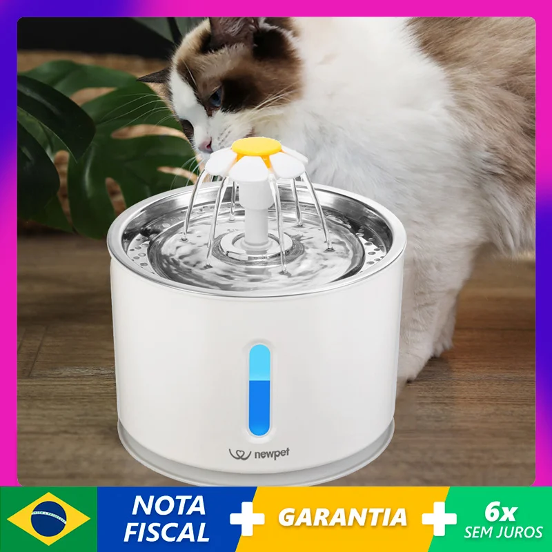

2.4L Cat Water Fountain Auto Recirculate Filter Large Capacity Filtring Cat Water Drinker USB Electric Mute Cats Water Dispenser
