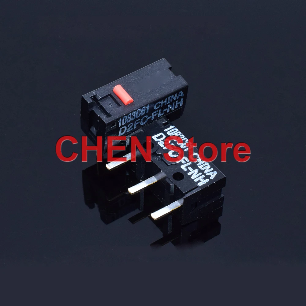 

6 шт. новая мышь микро переключатель красная точка D2FC-FL-NH Кнопка Logitech D2FC кнопка мыши выключатель Бесшумная кнопка