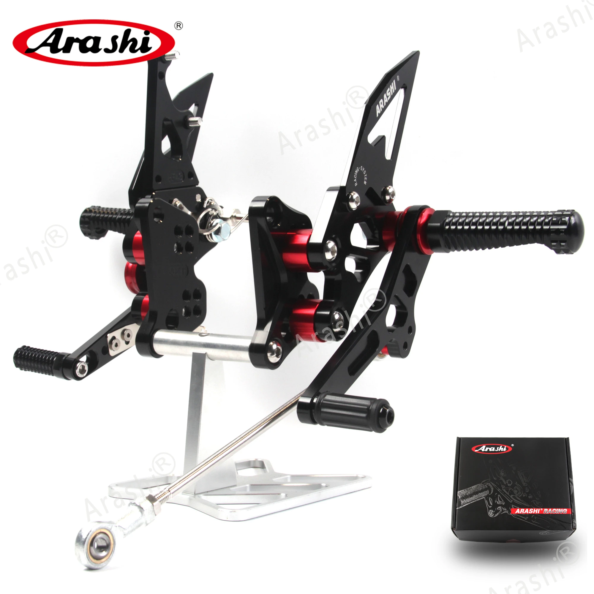 Фото Регулируемые подножки Arashi для SUZUKI GSXR 1300 Hayabusa 2008-2020 CNC Rider Rearset 2009 2010 2011 2012 2013 2014 подножки №1