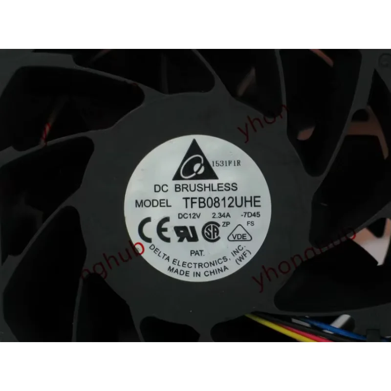 Охлаждающий вентилятор для сервера Delta Electronics TFB0812UHE 12 В постоянного тока 2 34 А 80X80X38