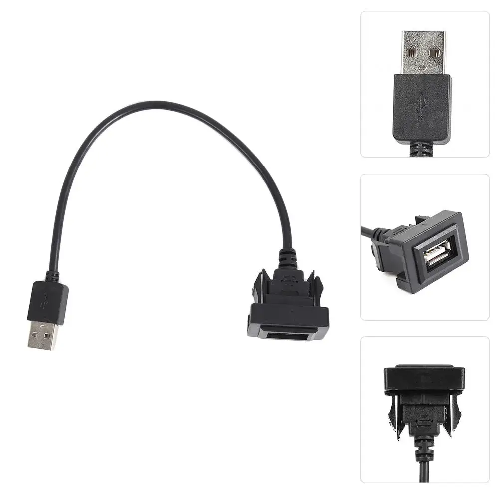 

Car Dash Flush Mount USB Port Panel Extension Cable Adapter for Toyota Vios Adapter for Toyota Vios Classic Color