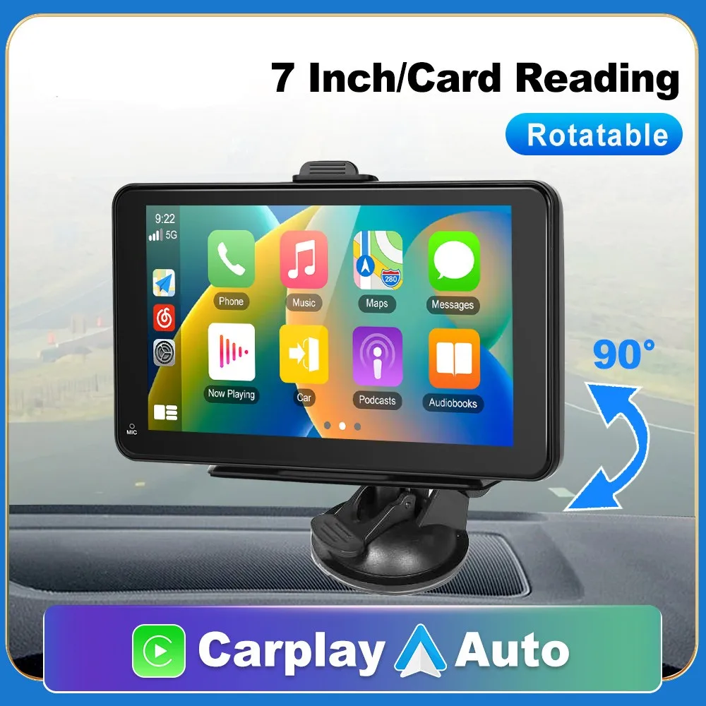 

Universal 7" Car Radio Multimedia Video Player Portable Wireless Apple CarPlay Android Auto Touch Screen For BMW VW KIA