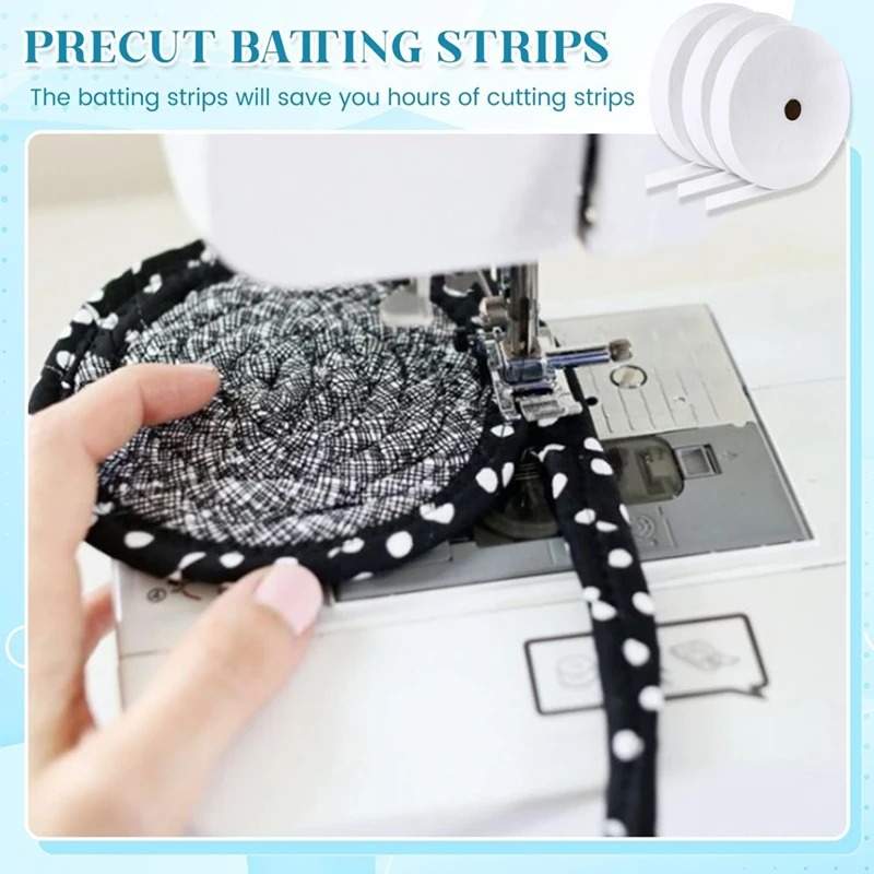 Полоса для ватина 2 1/4 дюйма x 50 ярдов ватный валик из флиса одеял перфорированная