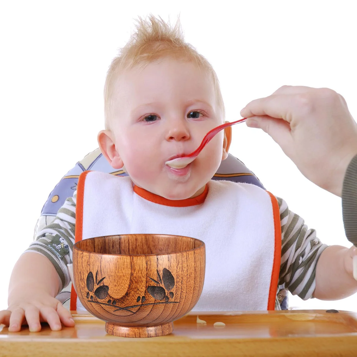 

Bowl Salad Bowls Bowl for Cereal Fruit Pasta, Hardwood Serving