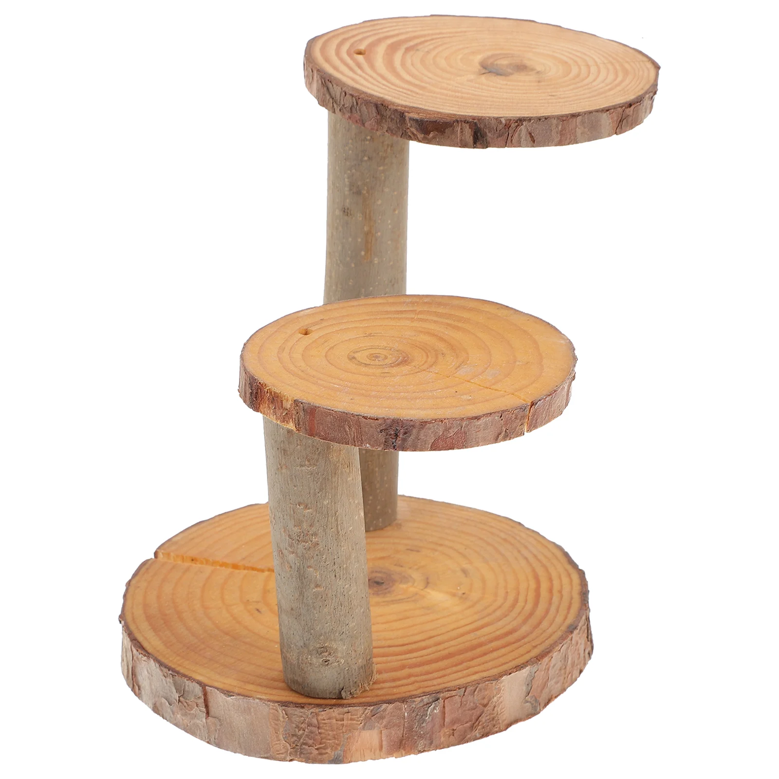 

Fruitcakes Small Wooden Stool Wood Cake Stand 23x21cm Wood Display Stand Rustic Flower Shelf Tier Trays Dessert Display