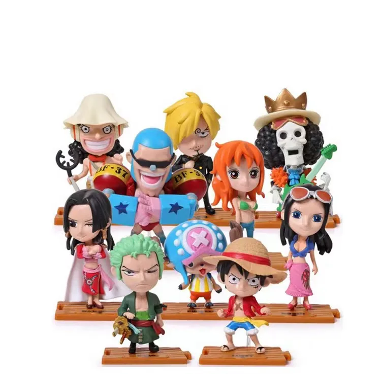 

Статуэтка Luffy Hancock Zoro Sanji Shanks Sabo Robin Shanks, 10 шт./компл., аниме, периферийная модель, дисплей, подарок на день рождения