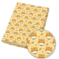 polyester cotton fabric sheet printed cloth fabrics cartoon dogs for diy craft dress bag needlework sewing supplies 45145cmpc