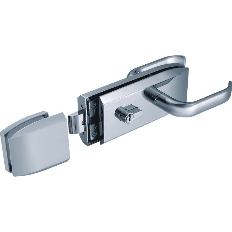 

Hole Free For 10-12mm Thick Glass Door Stainless Steel Lock Office Frameless Tempered Glass Lock Sliding Door Knob Latch