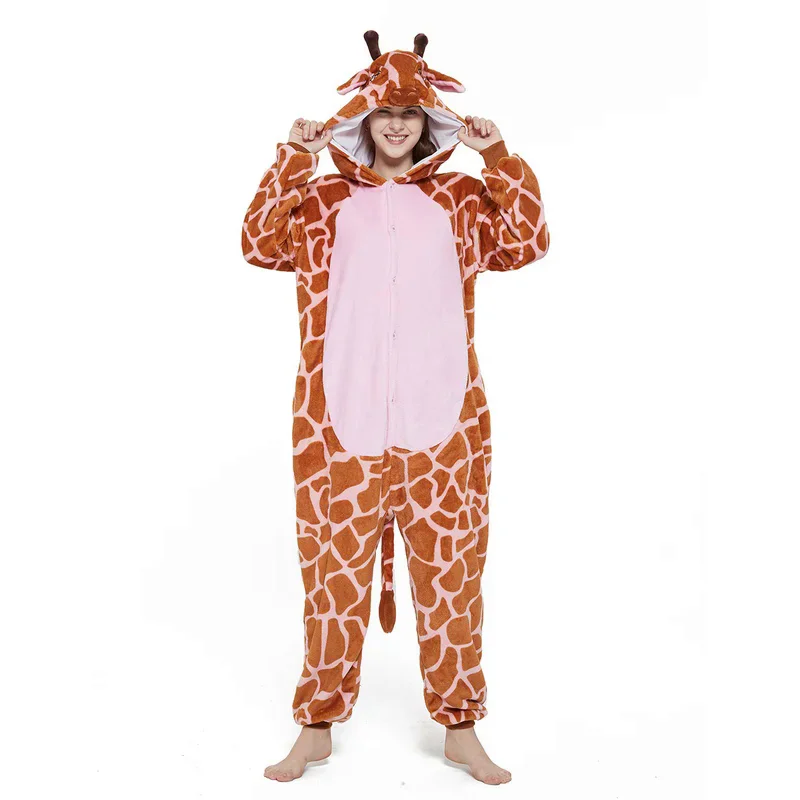 Кигуруми-комплект для косплея взрослых мультяшный жираф лягушка Детская Пижама