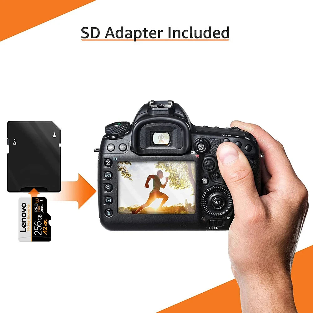 Фото Карты памяти Lenovo Full HD SD, TF-карты, Micro TF SD 1TB, 32GB, 256GB, 512GB U3, универсальные, 10-кратная защита от повреждений, для планшетов/телефонов/ПК №3