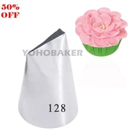large size piping nozzle seamless icing tube cream nozzle cupcake decorating tools bakeware create petals icing tips 128