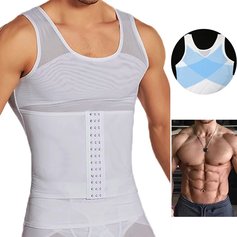 Мужской компрессионный жилет Hot Sweat Body Shaper от CXZD изготовленный из ПОЛИЭСТЕРА для