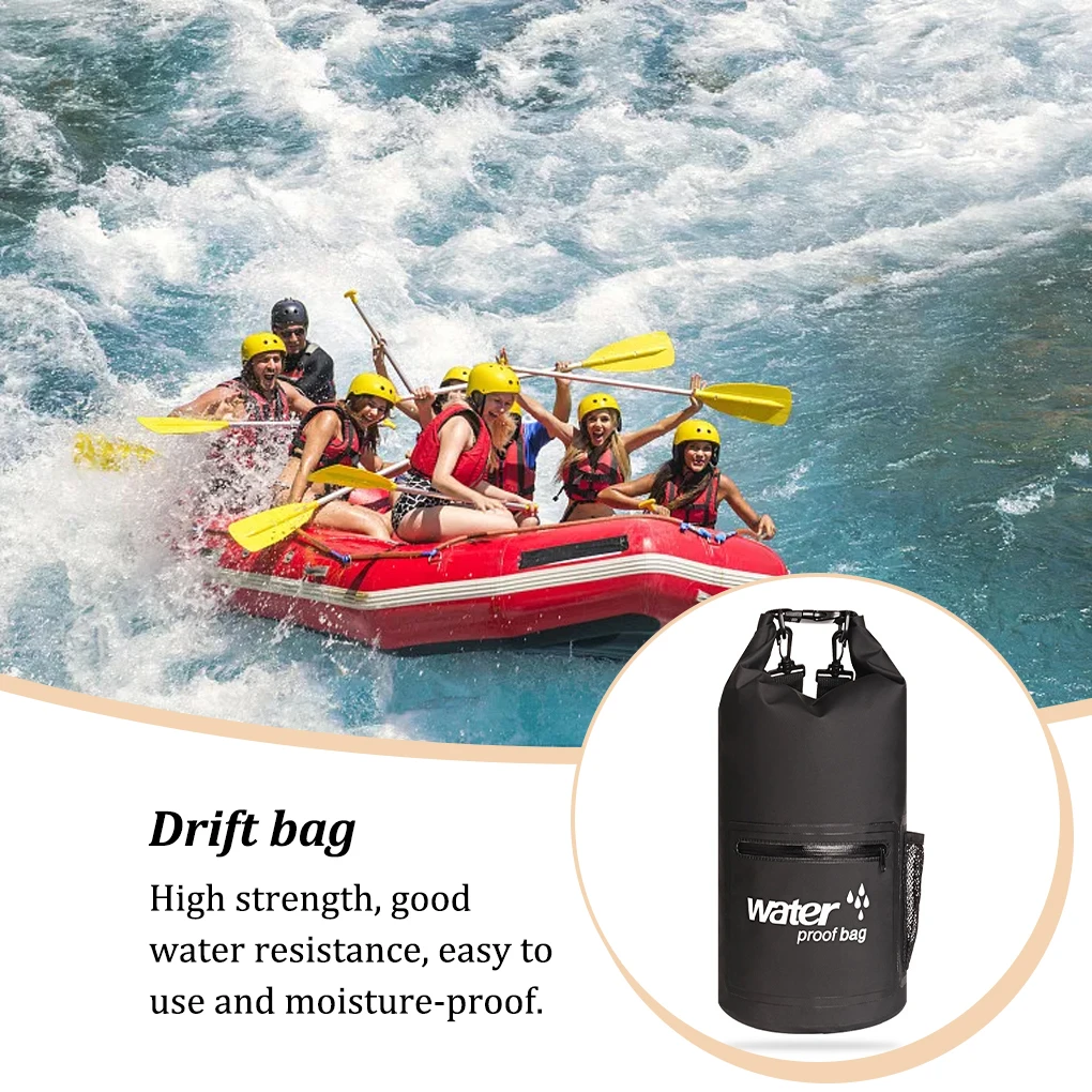 10L Waterproof Dry Bag Waterproof Bag Sack PouchCanoe Boating Kayaking Storage Drifting Rafting Bag Camping Rafting Hiking