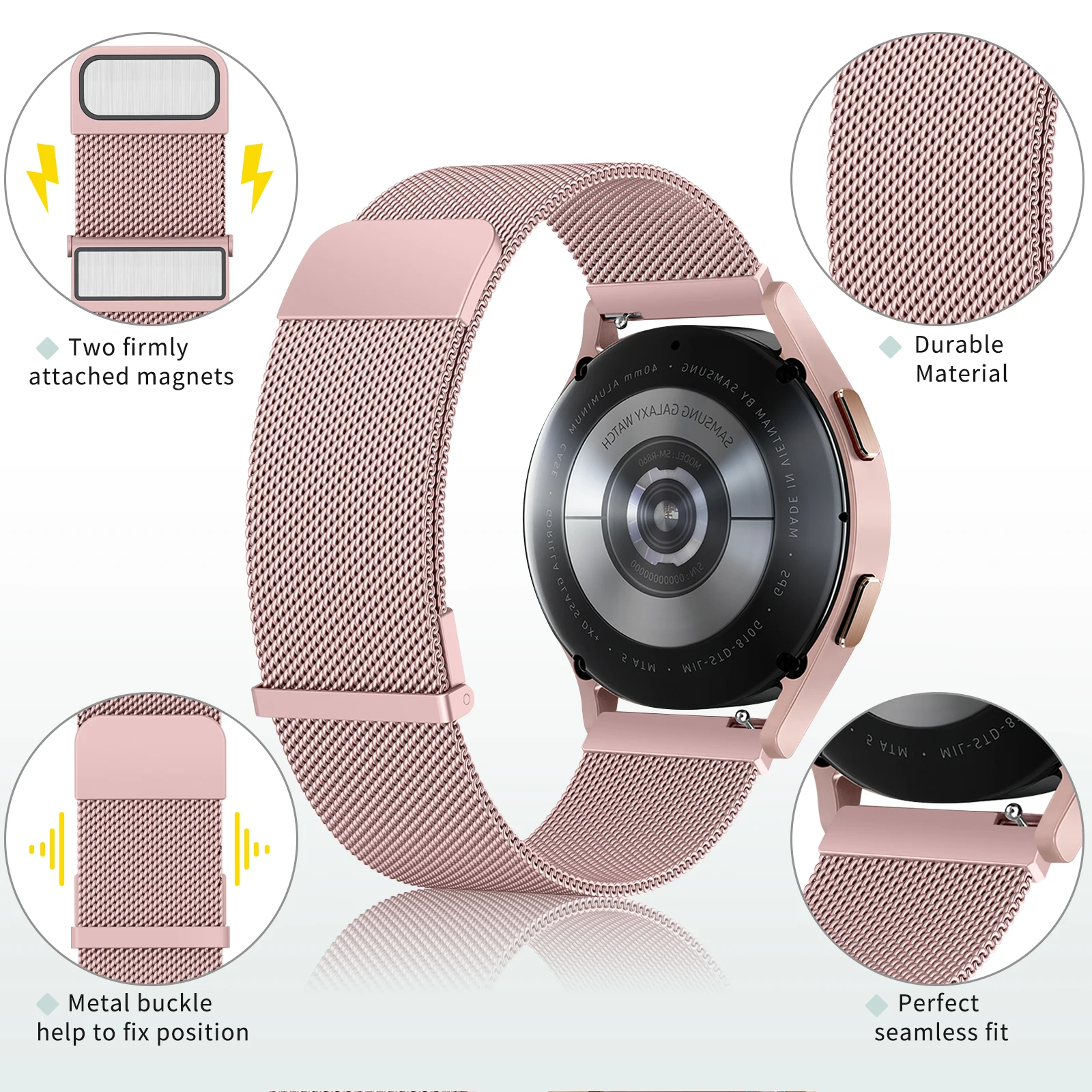 Magnetic Strap For Xiaomi IMILAB KW66/Mibro Lite Color Air/YAMAY SW022 Band Bracelet For Haylou RS4 Plus RT2 LS10/LS02/RT/LS05s