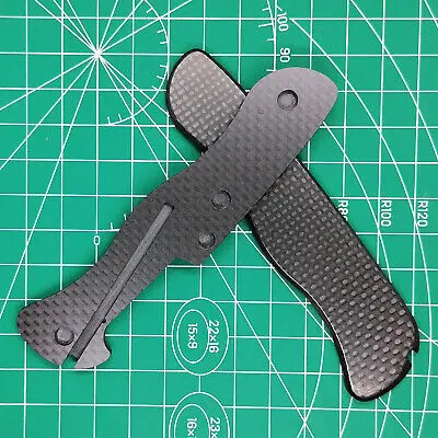 

1 Pair Custom Made DIY 3K Full Carbon Fiber Handle Scale with Cut-Out for 111mm Victorinox Swiss Army Knife