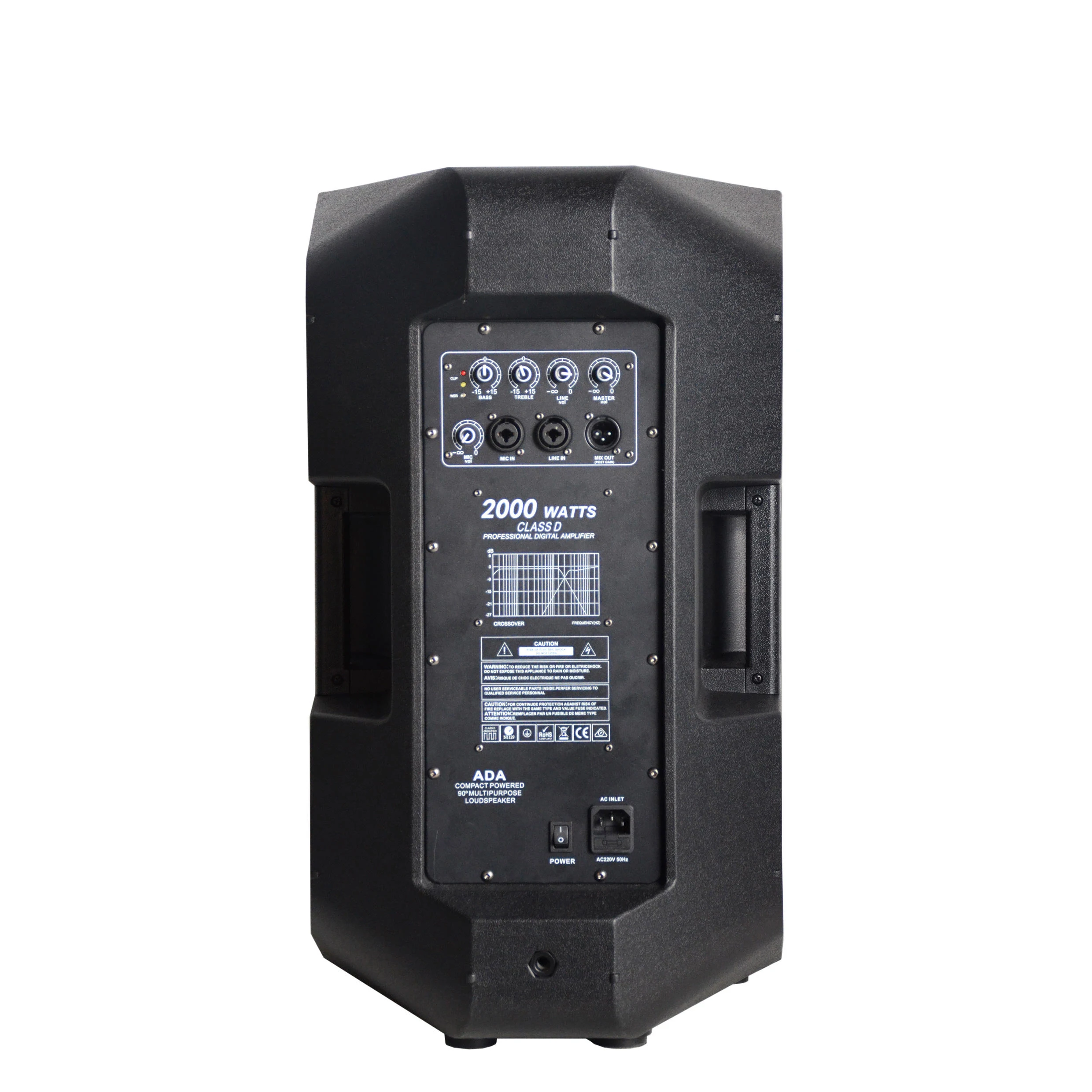 Профессиональная звуковая 15-дюймовая мощная акустическая система высокой