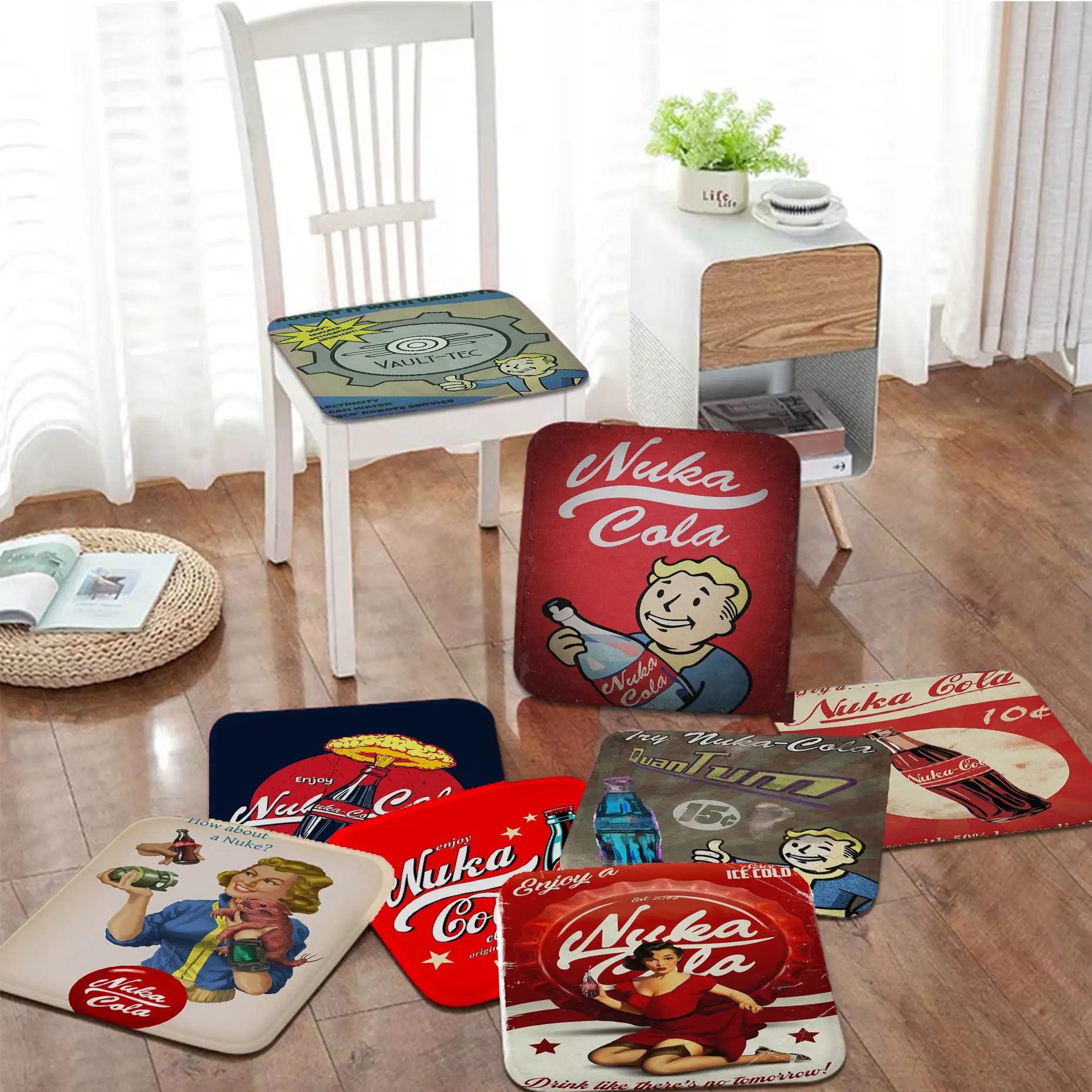 

Fallout 3 4 Game Tie Rope Seat Pad Household Cushion Soft Plush Chair Mat Winter Office Bar Cushions Home Decor