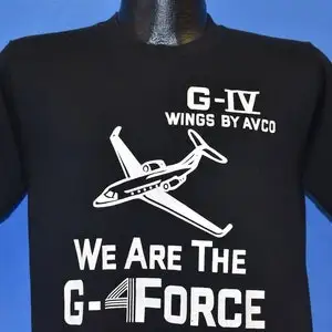 80s Gulfstream G-VI Avco G-Force G4 GIV Private Jet Airplane t-shirt Medium