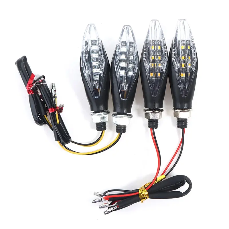 

2pcs Motorcycle Turn Signal Light Blinker Signals Indicator Amber Light White DRL Driving Moto Lamp RGB Changeable M10 Bolt