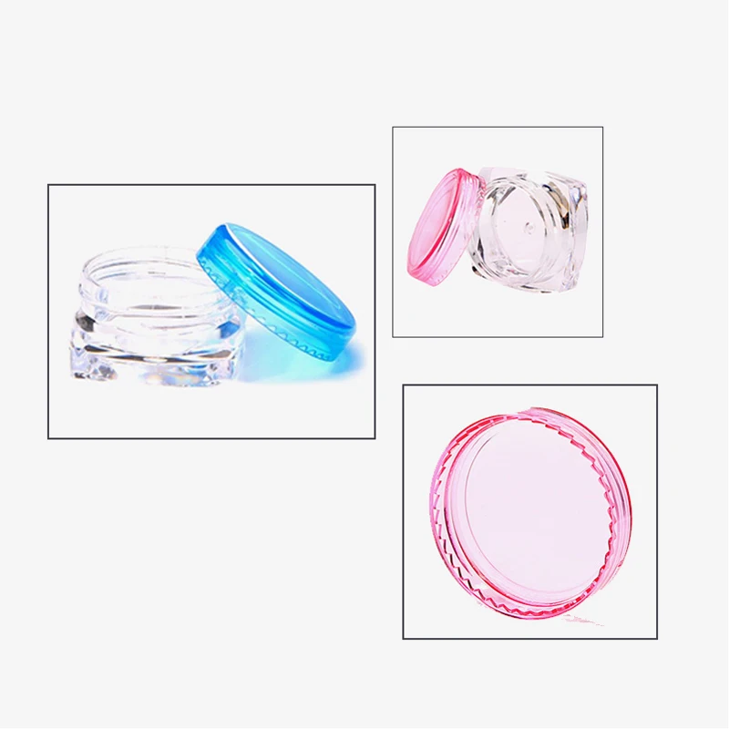 

10Pcs 3g 5g Plastic Cream Jars Mini Makeup Travel Bottles for Eye Shadow Nails Powder Jewelry Cosmetic Lip Balm Lip Gloss Cream