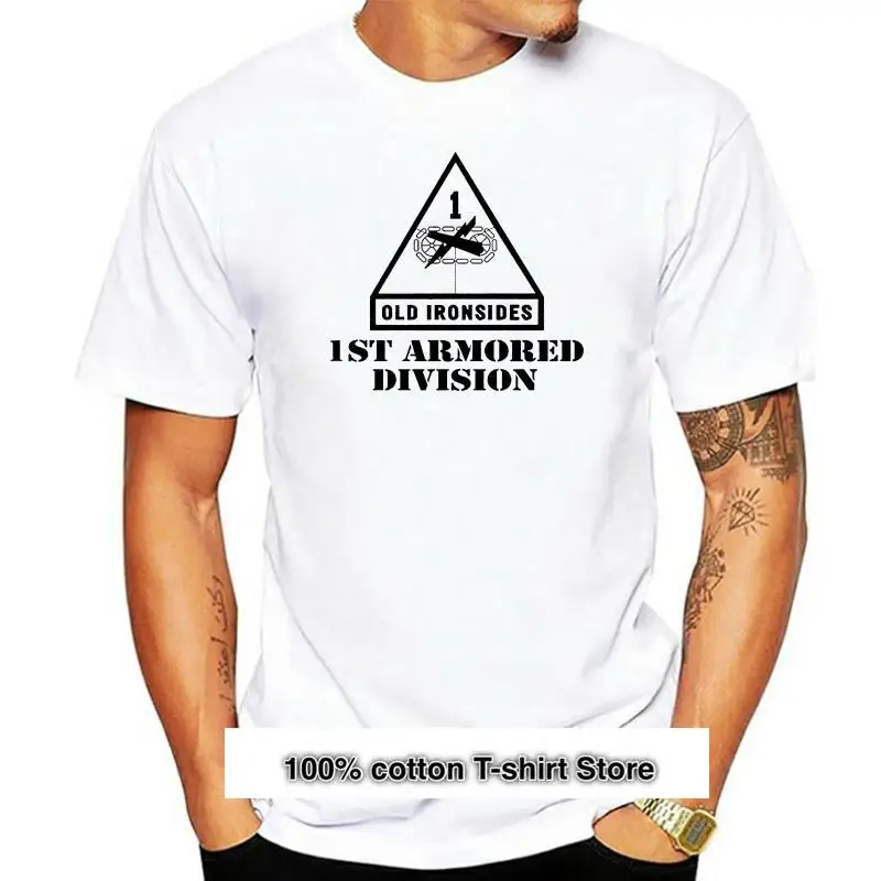 

Camiseta a la moda para hombre, camisa del Ejército de la Primera División Blindada Subdued Veteran, novedad de 2022