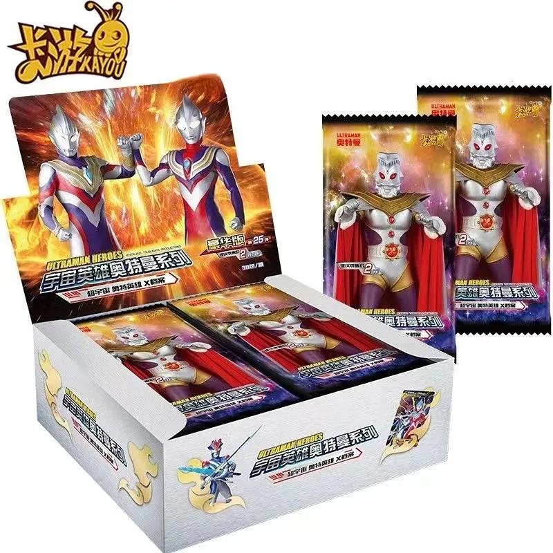 

KAYOU Original Genuine Ultraman Collection Card Deluxe Edition 25 Anime Peripheral Game Toy Children's Gift Ultra Rare Hero Card