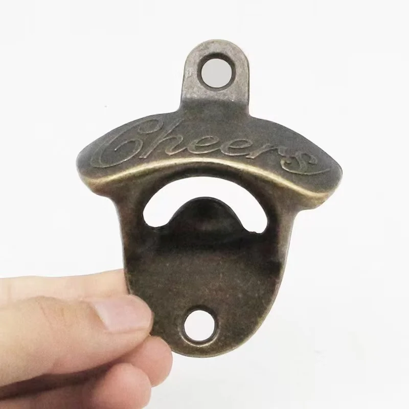 

Cheers Bottle Opener Wall Mounted Vintage Retro Bar Beer Opener Tools Cafe Wall Decoration Four Colors Available with Screws
