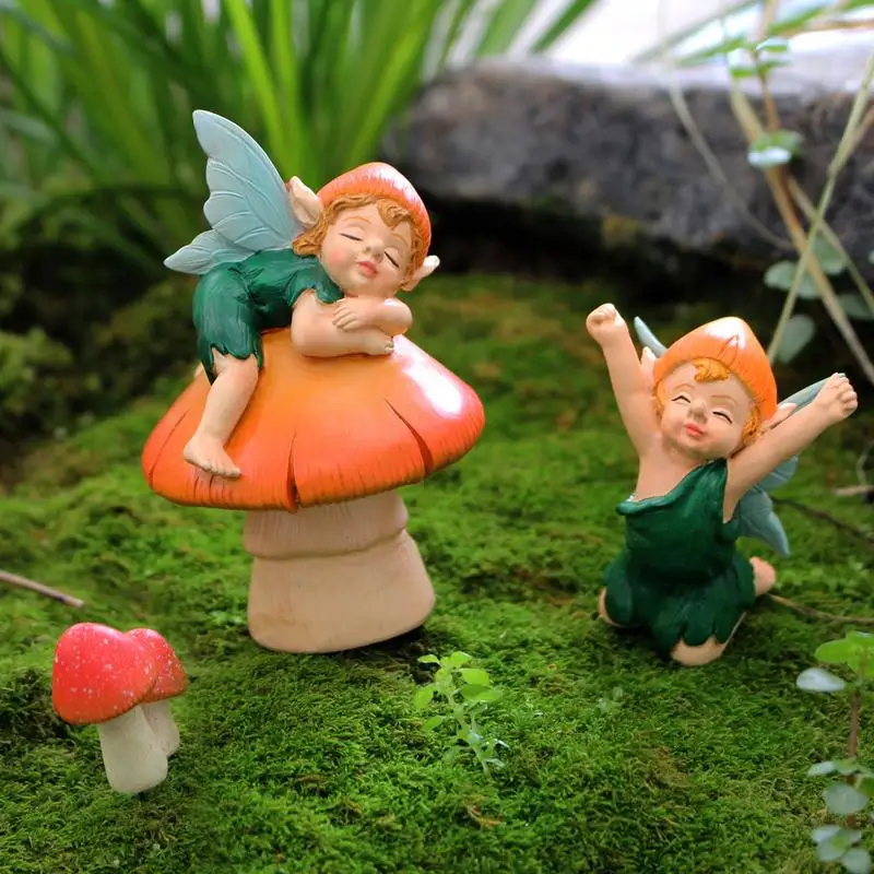 1 шт. сказочный сад ангел гномы миниатюрные украшения набор мини-статуи в виде