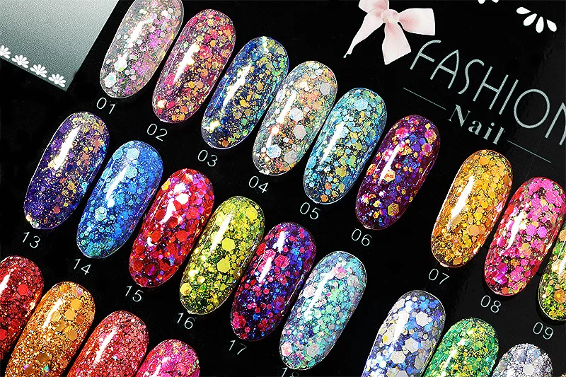 

New high-brightness reflective magic glitter powder nail box decoration sequins make-up cosmetic glitter powder