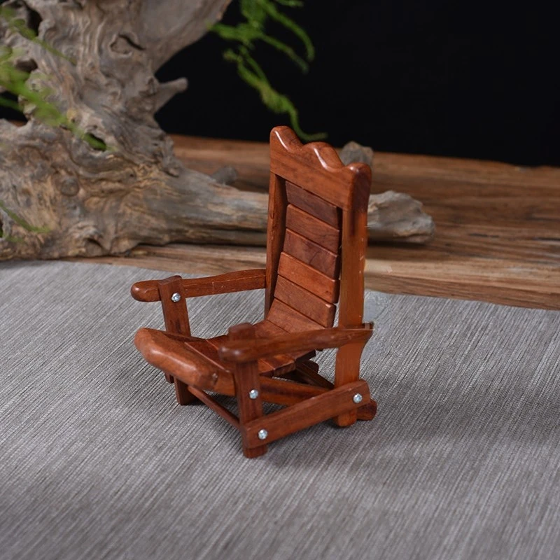 S Mini Reclining Chair Furnishings Mobile Phone Stand Desktop Furnishings Family Toys Wood Chairs