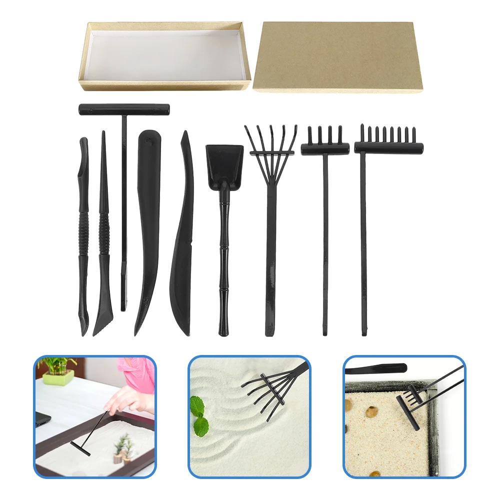 

9 Pcs Zen Garden Rake Garden Tool Mini Zen Garden Accessories Sand Rake Sand Painting Mini Sand Garden Rake