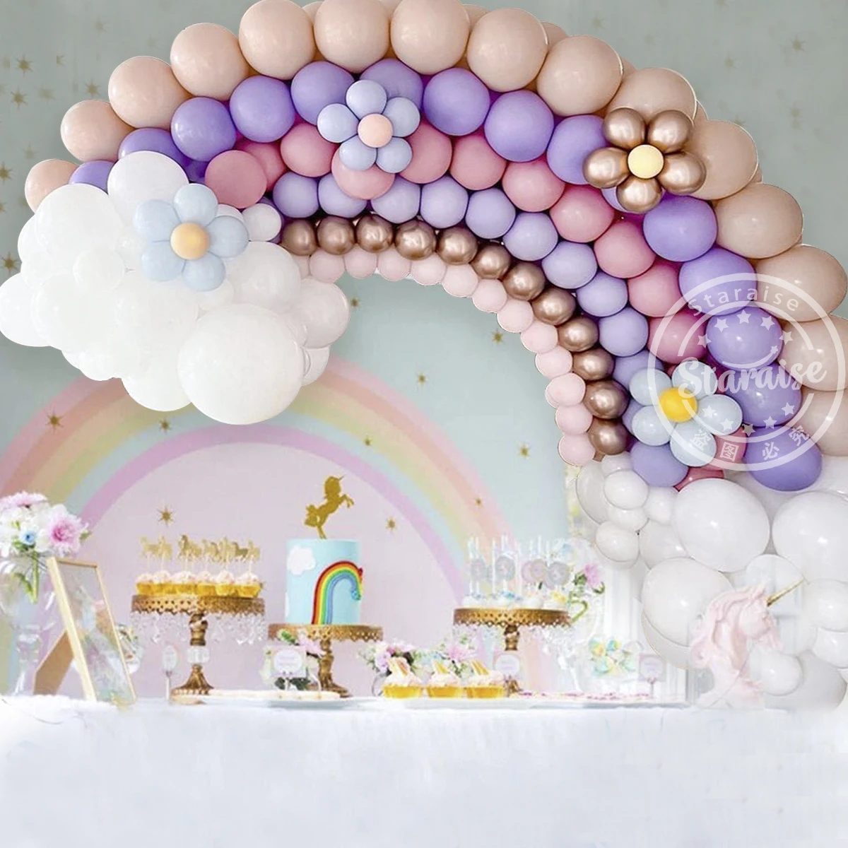 

Радужные воздушные шары, арочные шары для детской свадьбы, розовые, цвета слоновой кости, белые, розовые, золотые шары для детской вечеринки