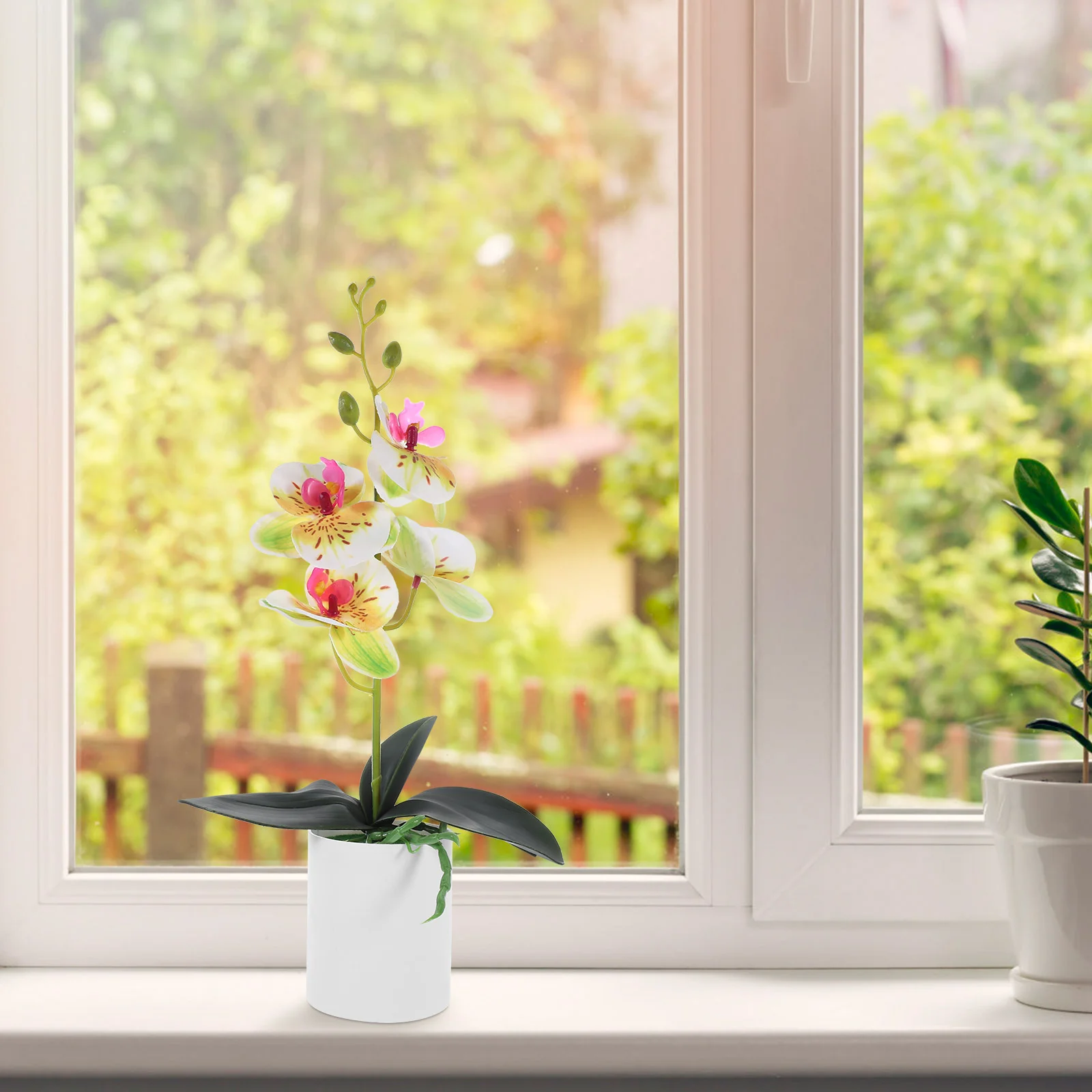 Садовые настольные украшения 5 шт. искусственные цветы с вазой растения