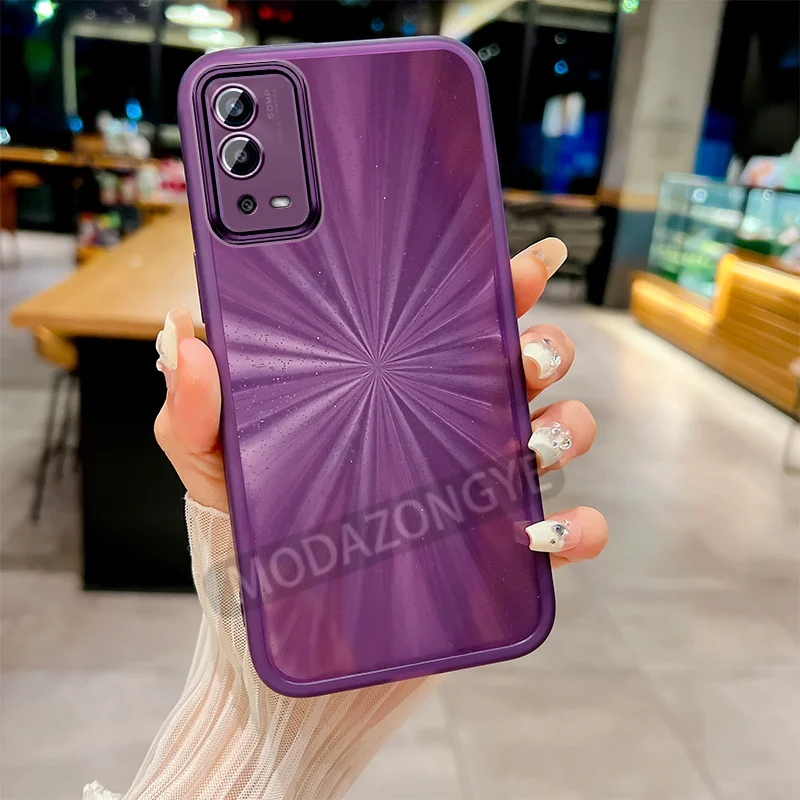 Для OPPO A55 4G чехол Красочный прозрачный для мобильного телефона из ТПУ с роскошным