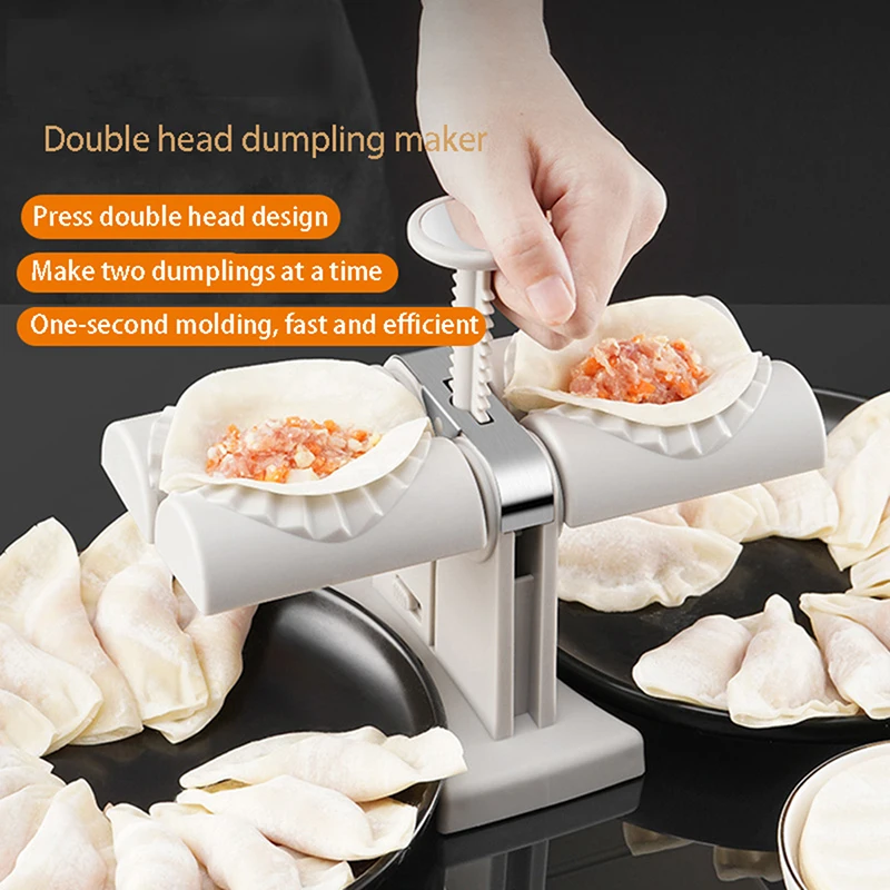 

Dumpling Maker Machine Kitchen Gadget Accessories Double Head Press Dumplings Mold DIY Empanadas Ravioli Mould Kitchen Tools
