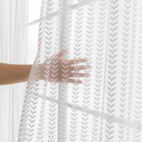 bileehome modern textured solid color white sheer curtain for living room bedroom kitchen door window treatment voile curtain