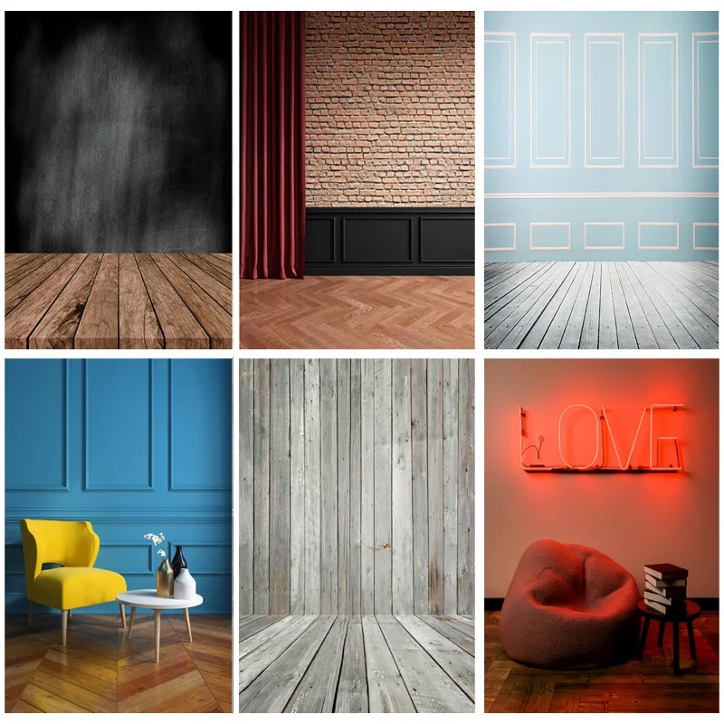 

Art Fabric photography background vintage walls and wooden floors photo background studio props 22329 MKL-03