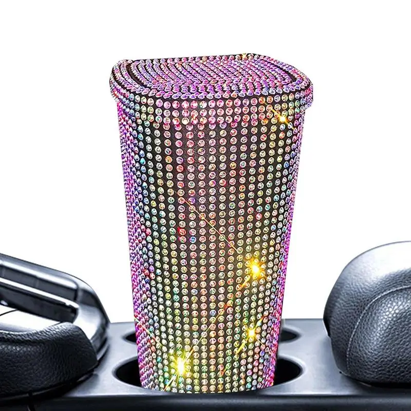 

Шикарная мусорная корзина для автомобиля, мусорная корзина для автомобиля, переднее сиденье, брикет с крышкой, шикарная Автомобильная мусорная корзина для женщин, автомобильные аксессуары, мусорная корзина