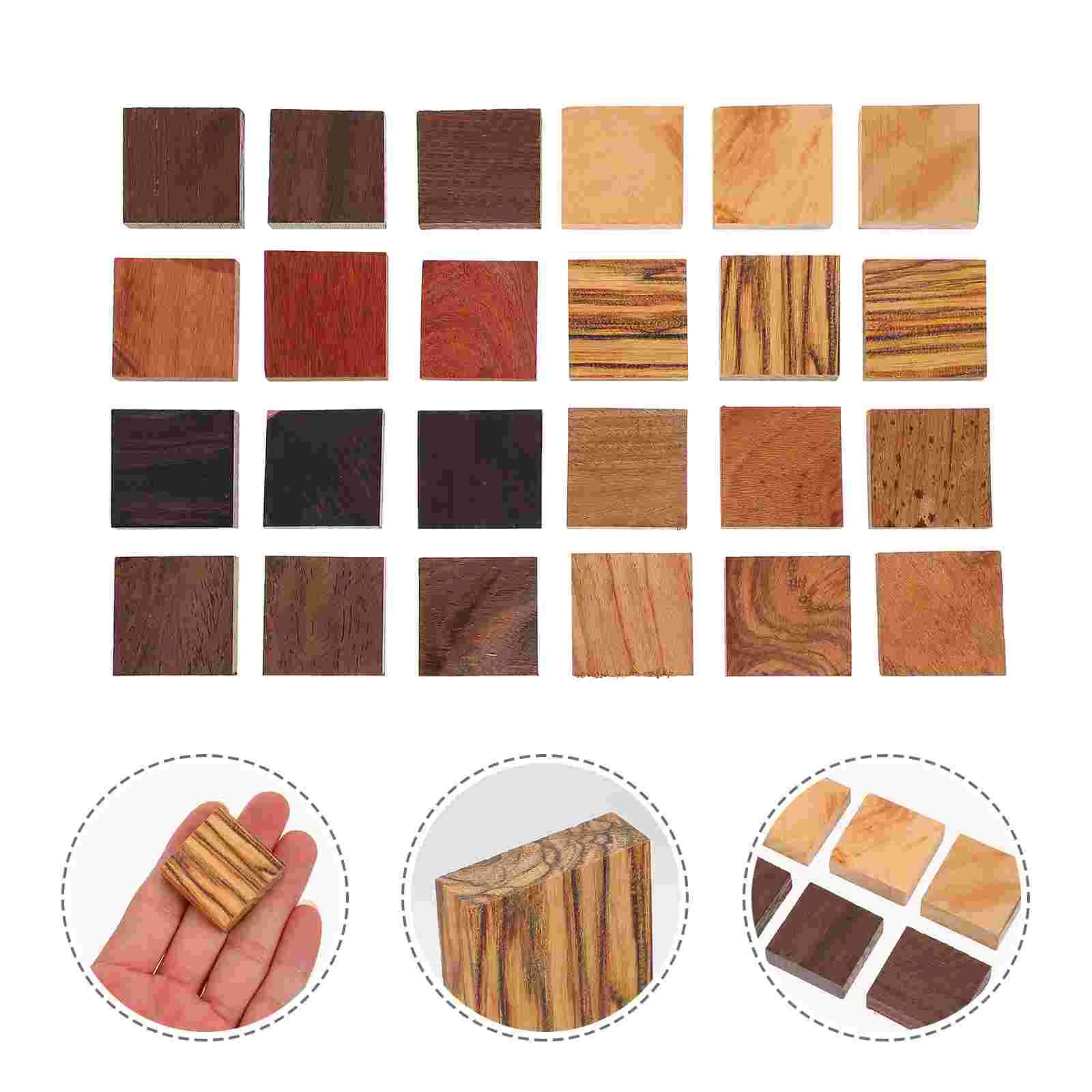 

24pcs Rings Wood Blanks Wooden Jewelry Ring Making Blocks DIY Ring Materials