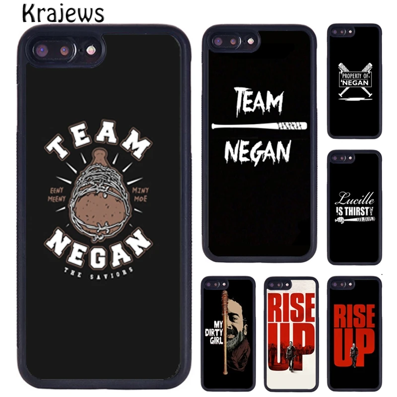 Krajews The Walking Dead Negan Phone Case For iPhone 16 15 14 X XR XS 11 12 mini 13 Pro MAX Plus cover shell coque