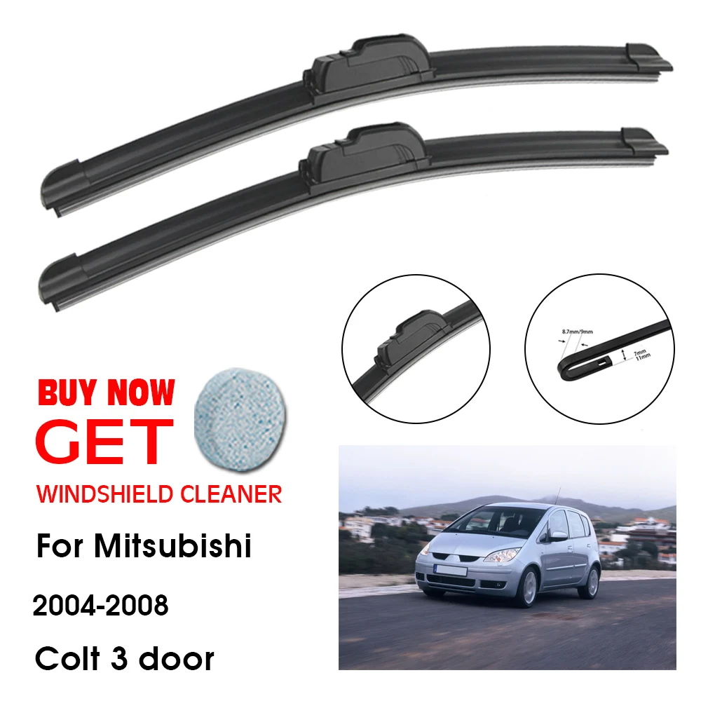 

Car Wiper Blade For Mitsubishi Colt 3 door 26"+11" 2004-2008 Front Window Washer Windscreen Windshield Wipers Blades Accessories