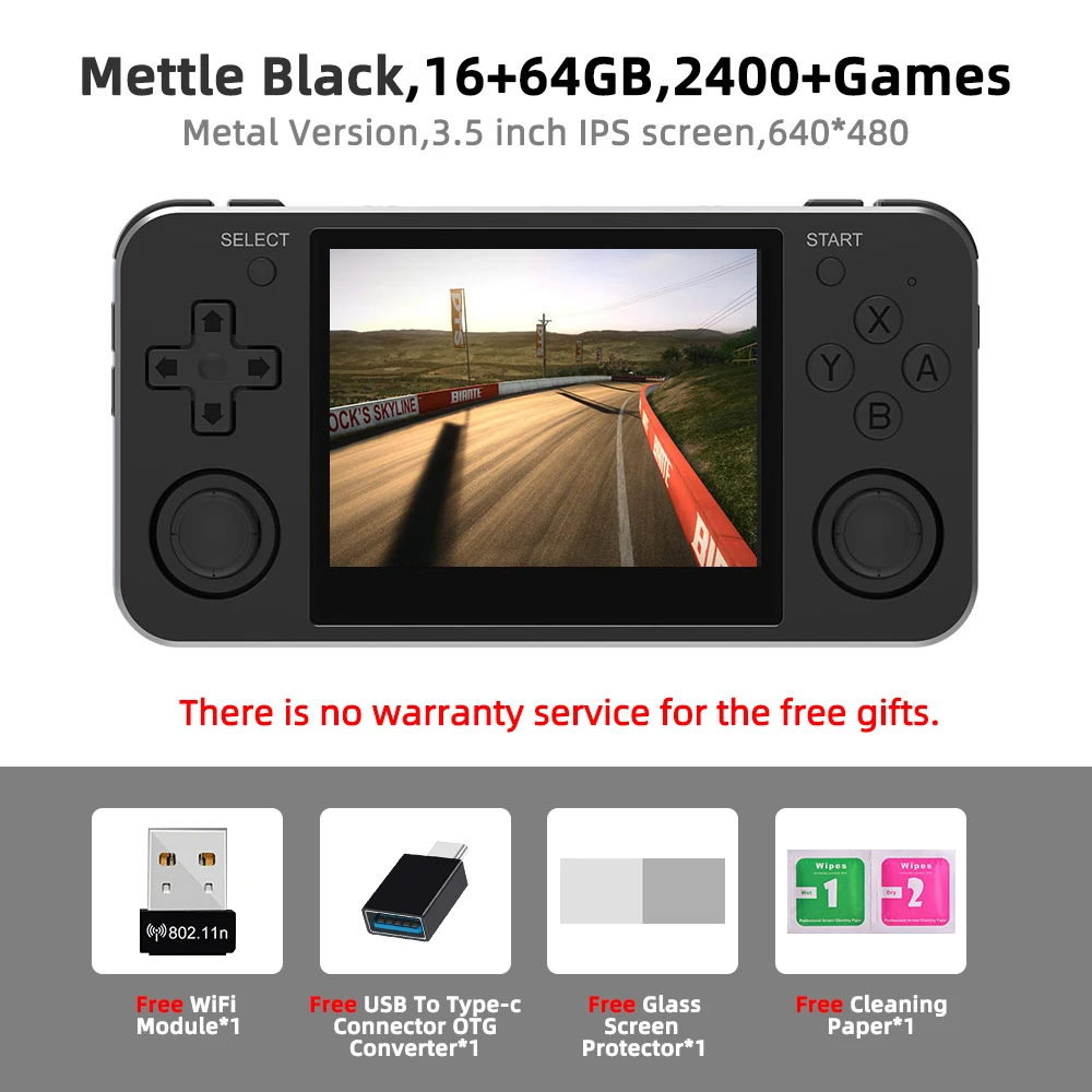 

Anbernic RG351MP Portable Handheld Game Console Pocket Game Machine 3.5 Inch IPS Screen Game Player For PS1 Wifi 64G 2400 Games